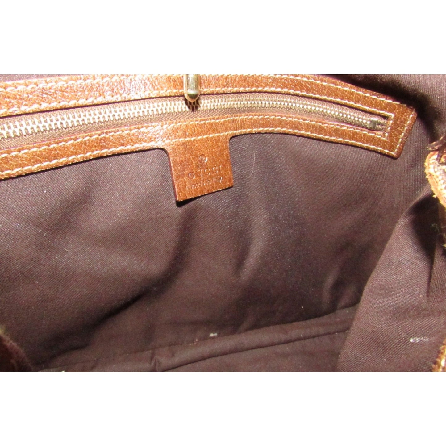 Gucci brown Guccissima print XL Jackie hobo with a gold piston clasp!
