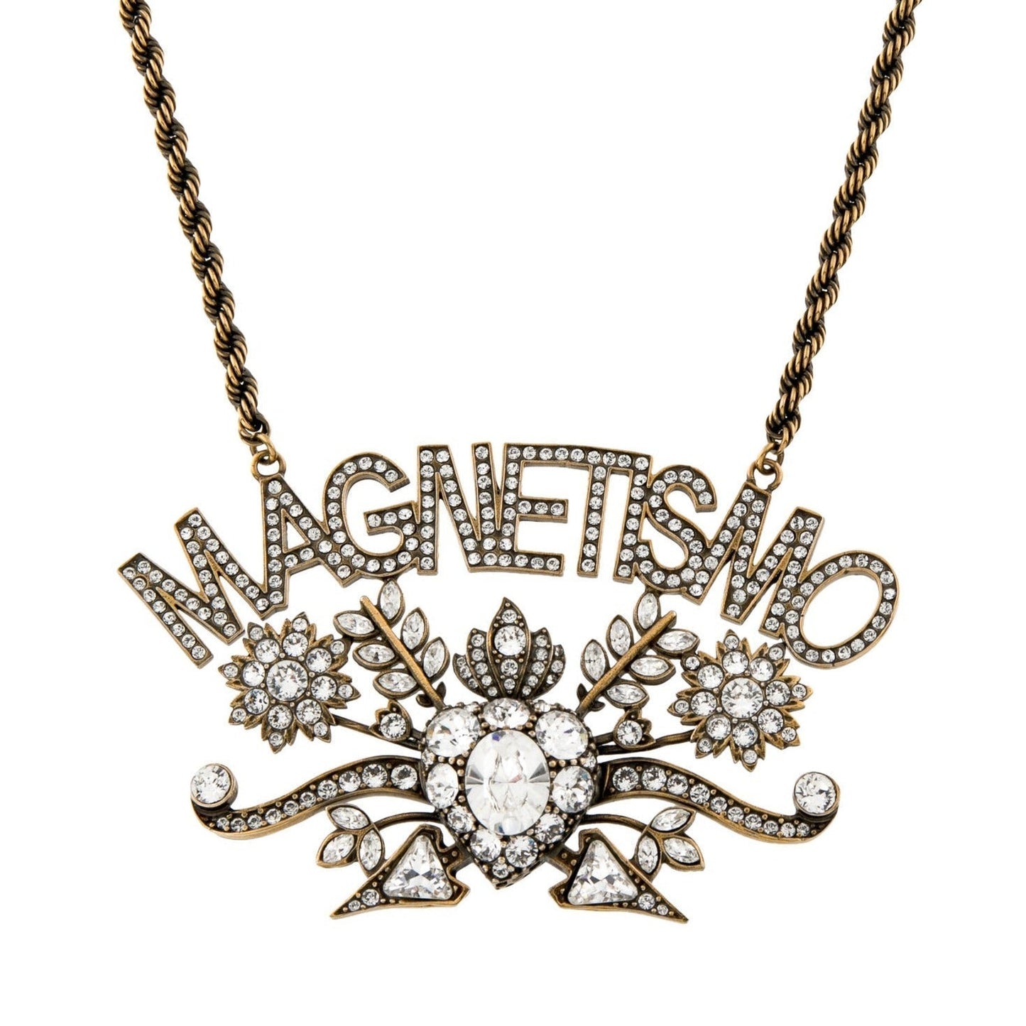 Gucci Magnetismo Crystal Necklace in Gold