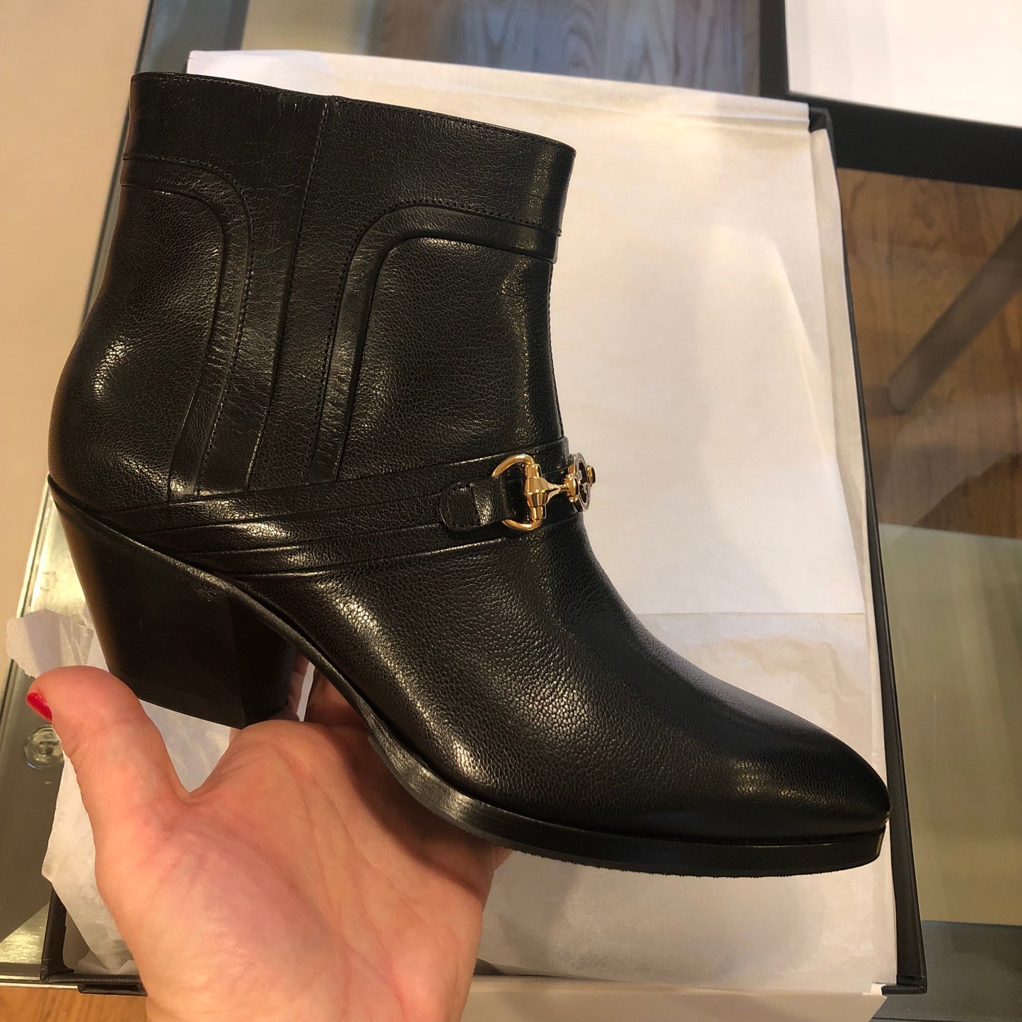 Gucci Horsebit Ankle Boots in Black