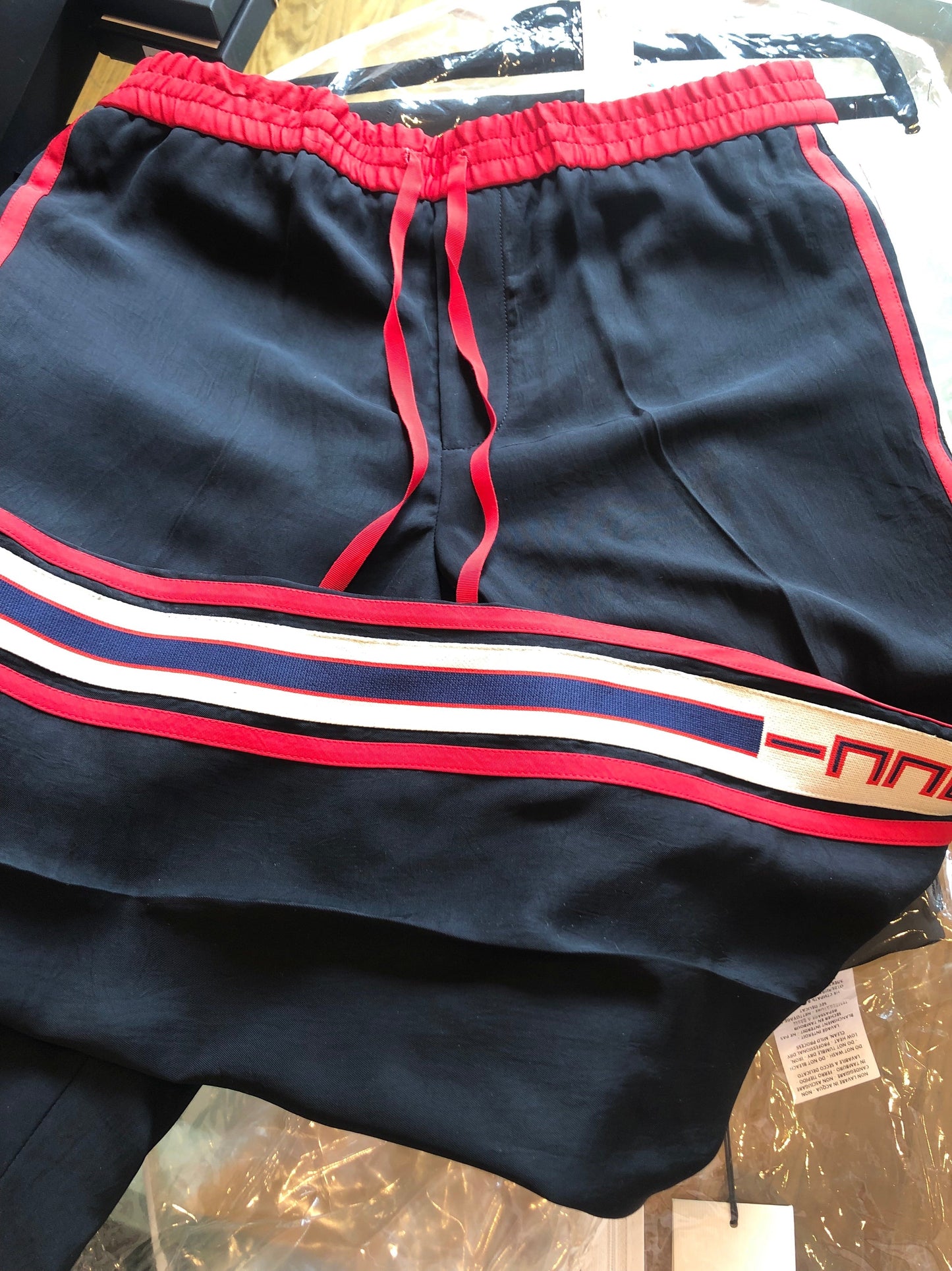 Gucci Side Logo Trim Jogger Pants in Black