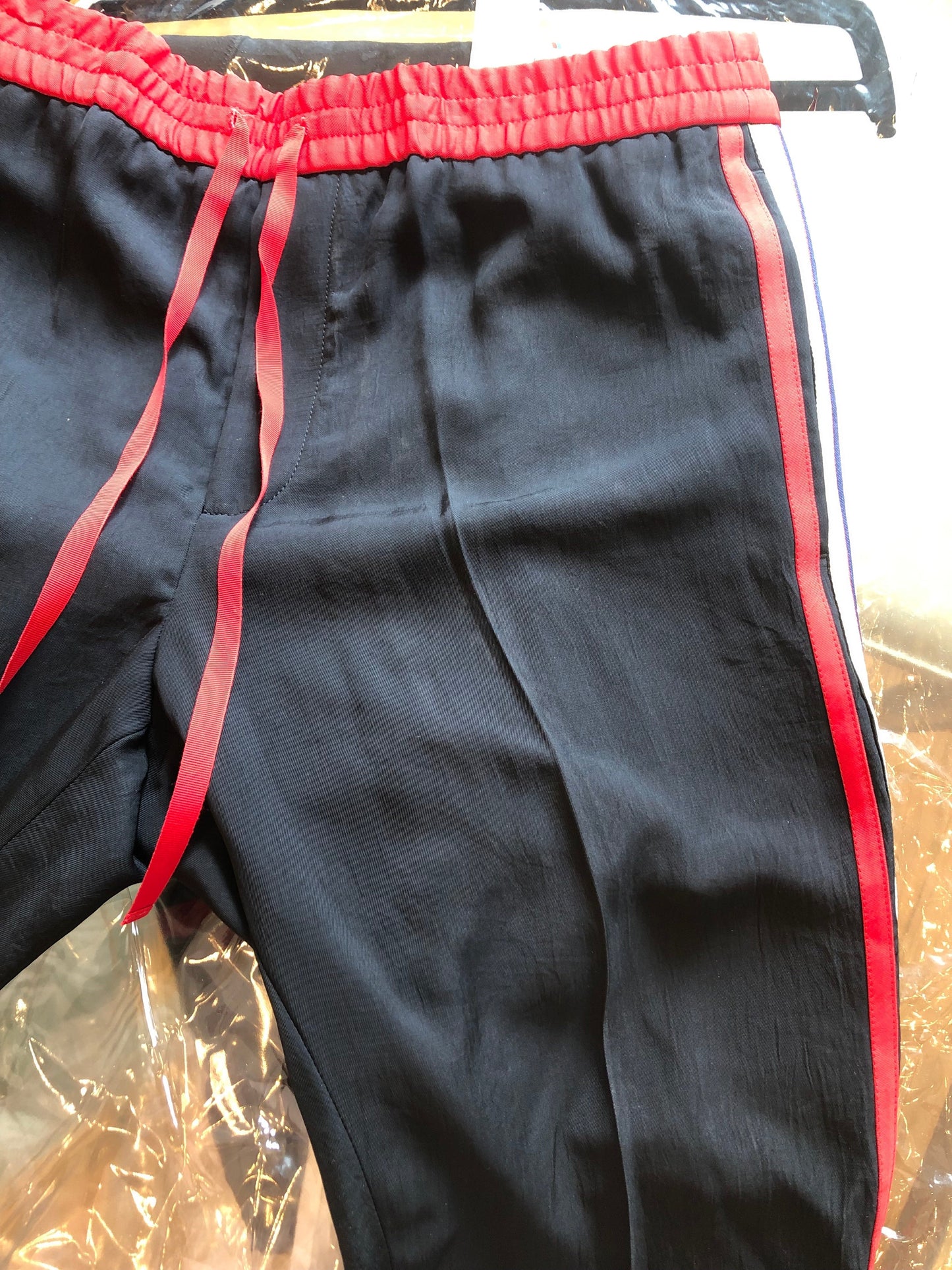 Gucci Side Logo Trim Jogger Pants in Black
