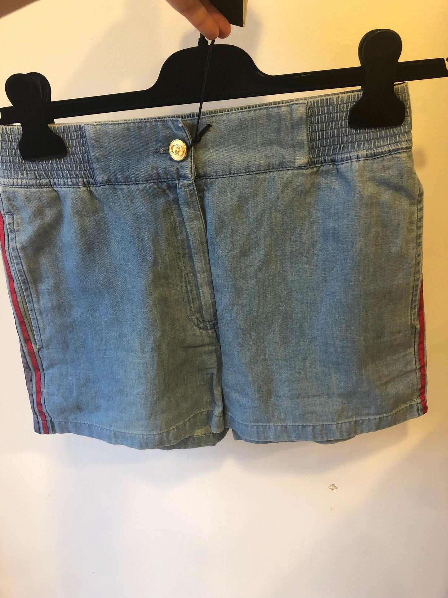 Gucci Piped Chambray Shorts in Blue