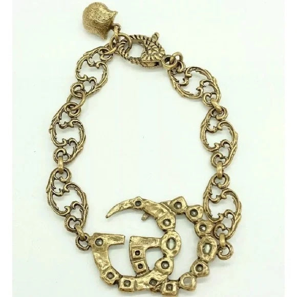 Gucci GG Marmont Crystal Bracelet in Gold