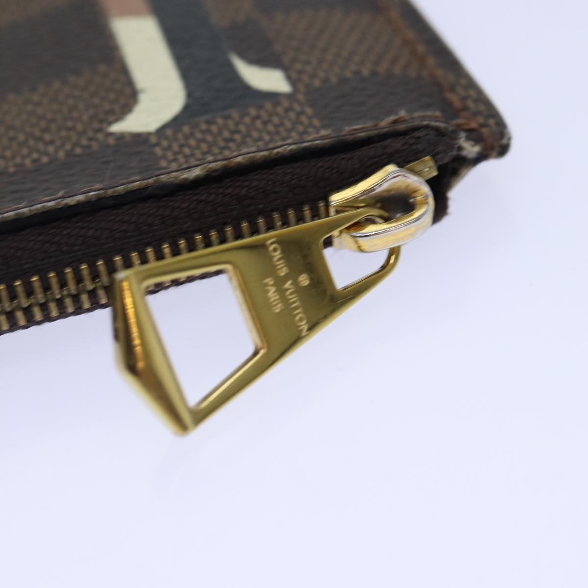 LOUIS VUITTON Damier Ebene Belmont NV Pouch LV Auth bs16821