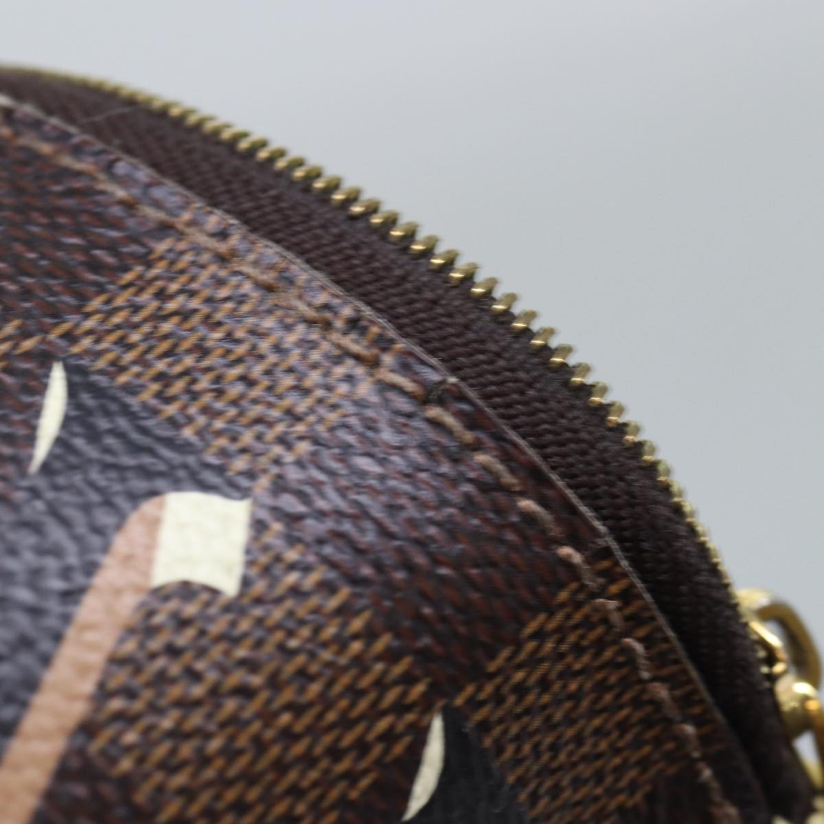 LOUIS VUITTON Damier Ebene Belmont NV Pouch LV Auth bs16821