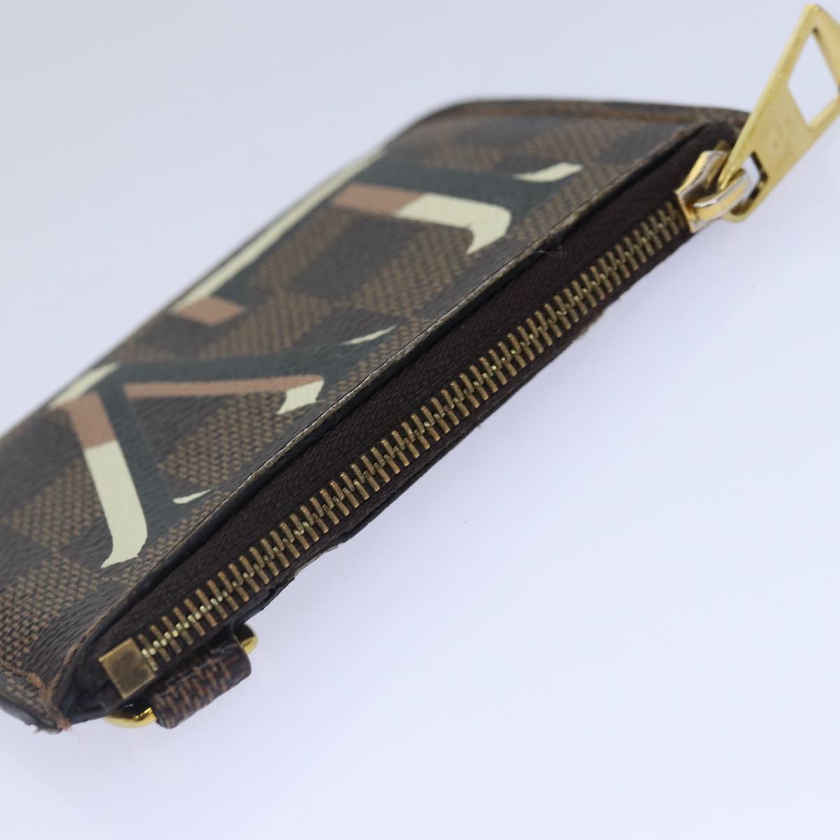 LOUIS VUITTON Damier Ebene Belmont NV Pouch LV Auth bs16821