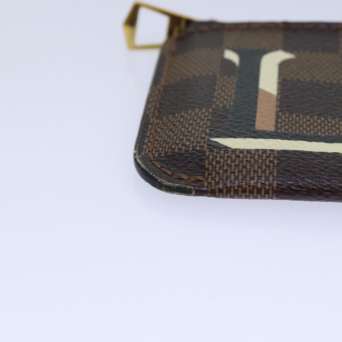 LOUIS VUITTON Damier Ebene Belmont NV Pouch LV Auth bs16821