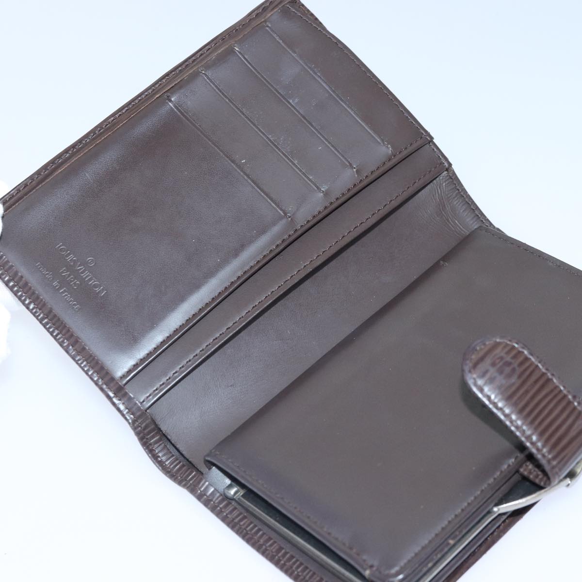 LOUIS VUITTON Epi Porte Monnaie Billets Viennois Mocha M6324D LV Auth bs16925