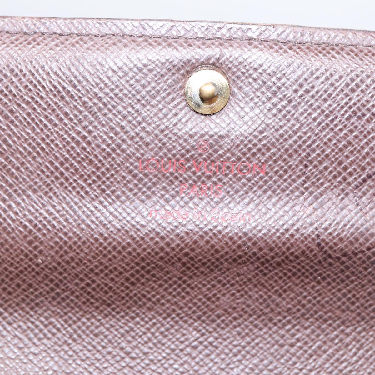 LOUIS VUITTON Damier Ebene Portefeuille Sarah Long Wallet N60491 LV Auth bs17002