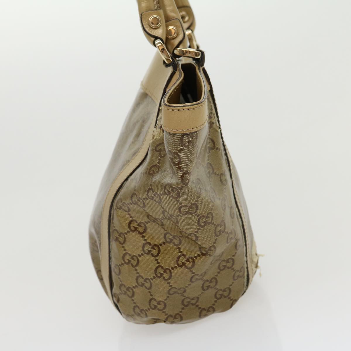 GUCCI GG Canvas Tote Bag Beige Gold 211983204991  bs1798