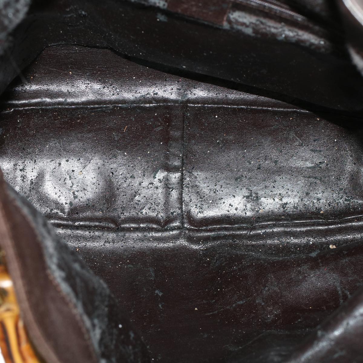 Gucci Bamboo Hand Bag Leather 2way Brown 0011577  bs5919
