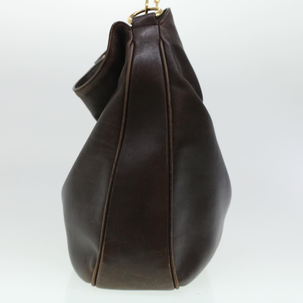 Gucci Bamboo Hand Bag Leather 2way Brown 0011577  bs5919