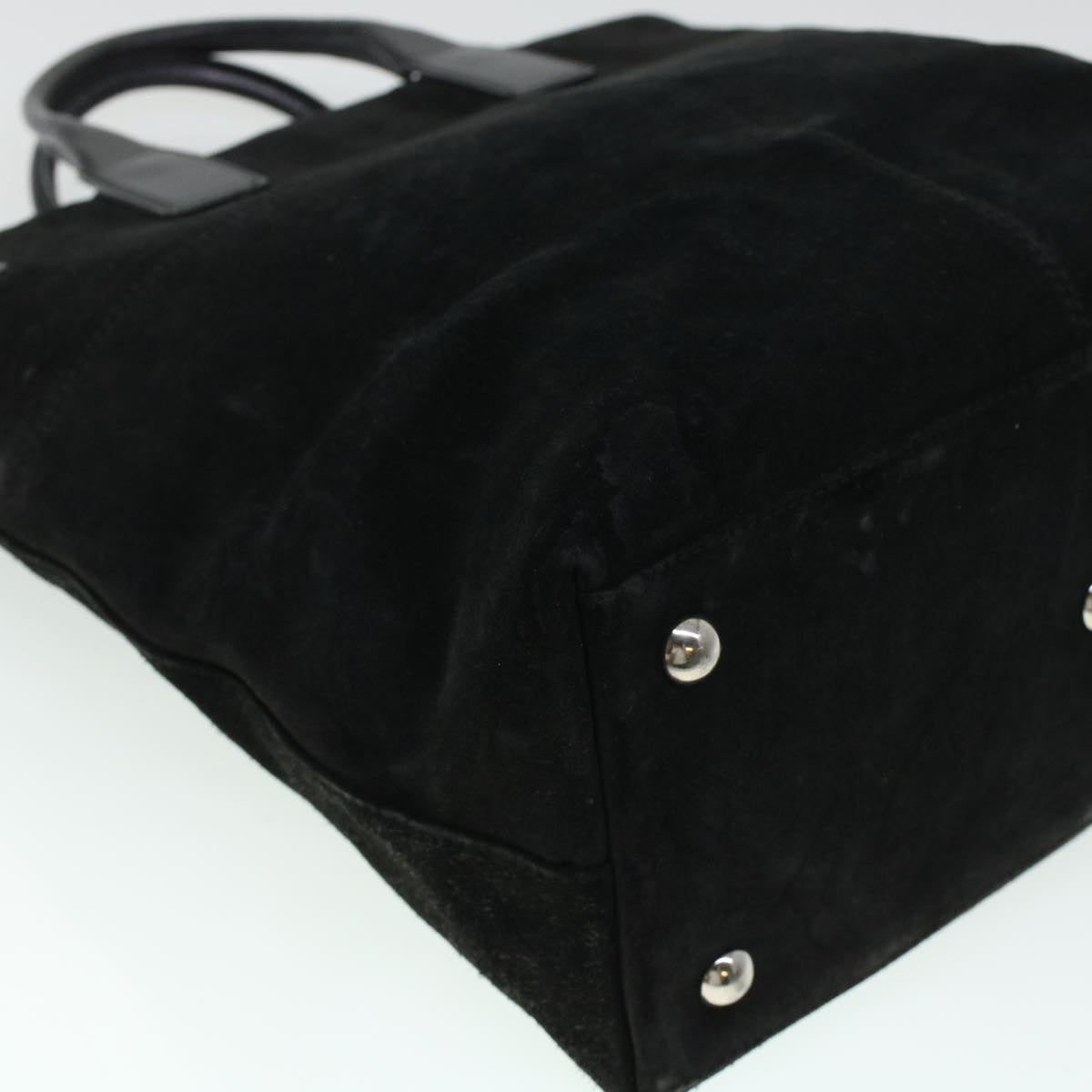 GUCCI Hand Bag Suede Black  bs5946