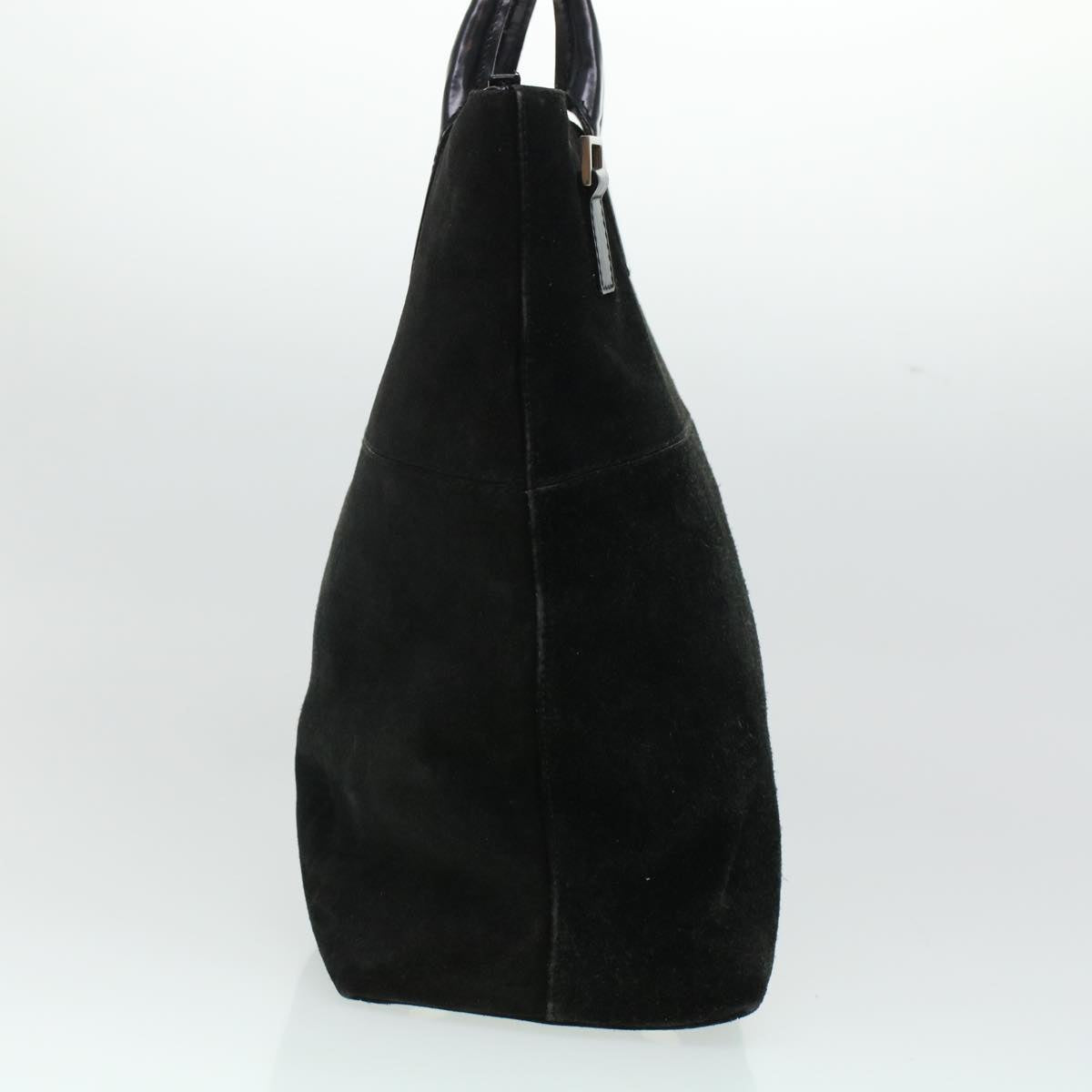 GUCCI Hand Bag Suede Black  bs5946
