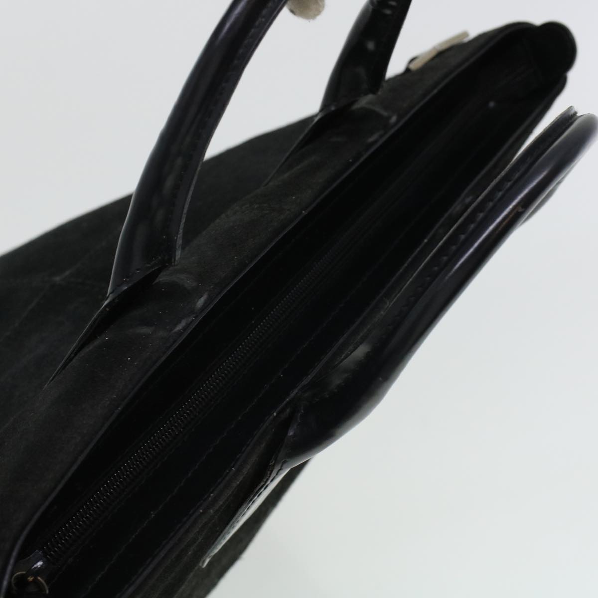 GUCCI Hand Bag Suede Black  bs5946