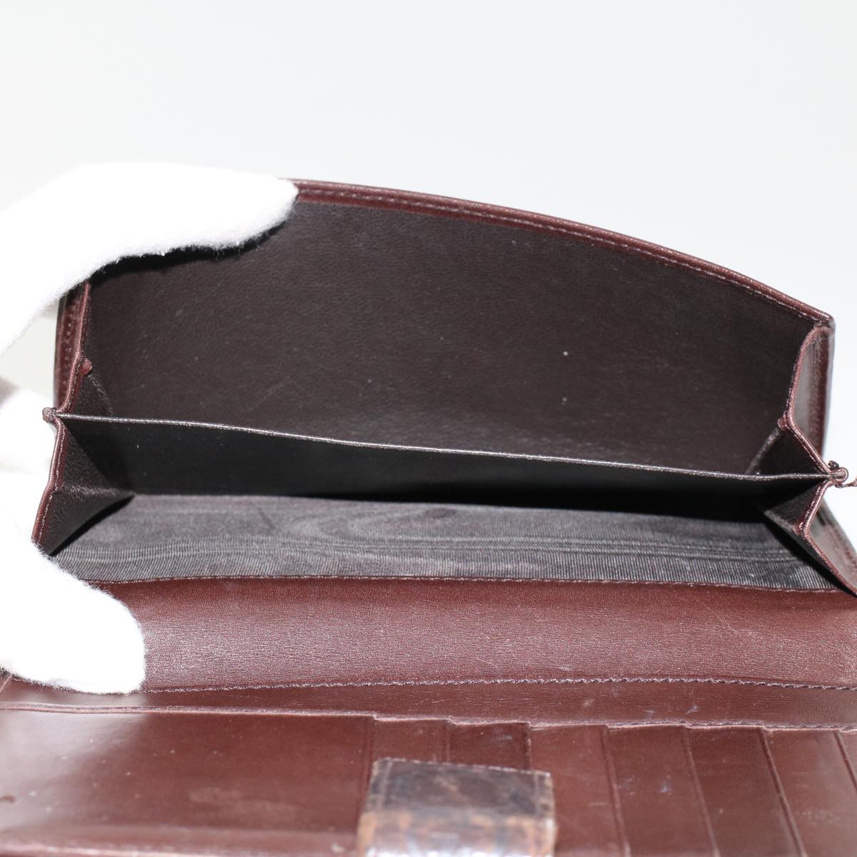 Gucci GG Canvas Long Wallet Leather 3Set Brown Beige Silver  bs6283