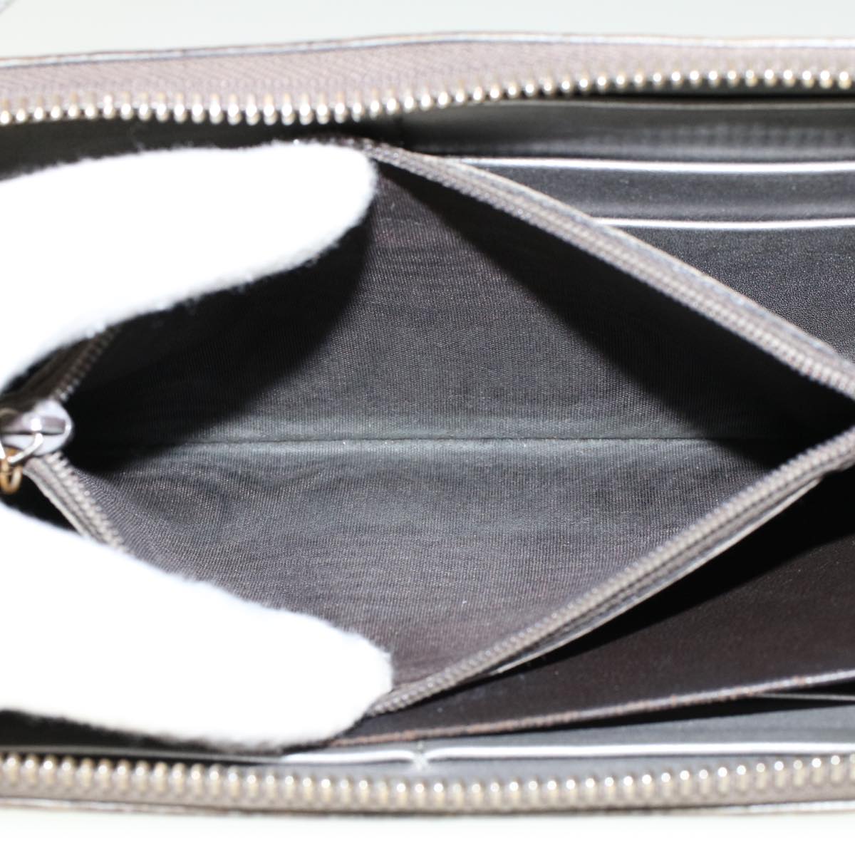 Gucci GG Canvas Long Wallet Leather 3Set Brown Beige Silver  bs6283