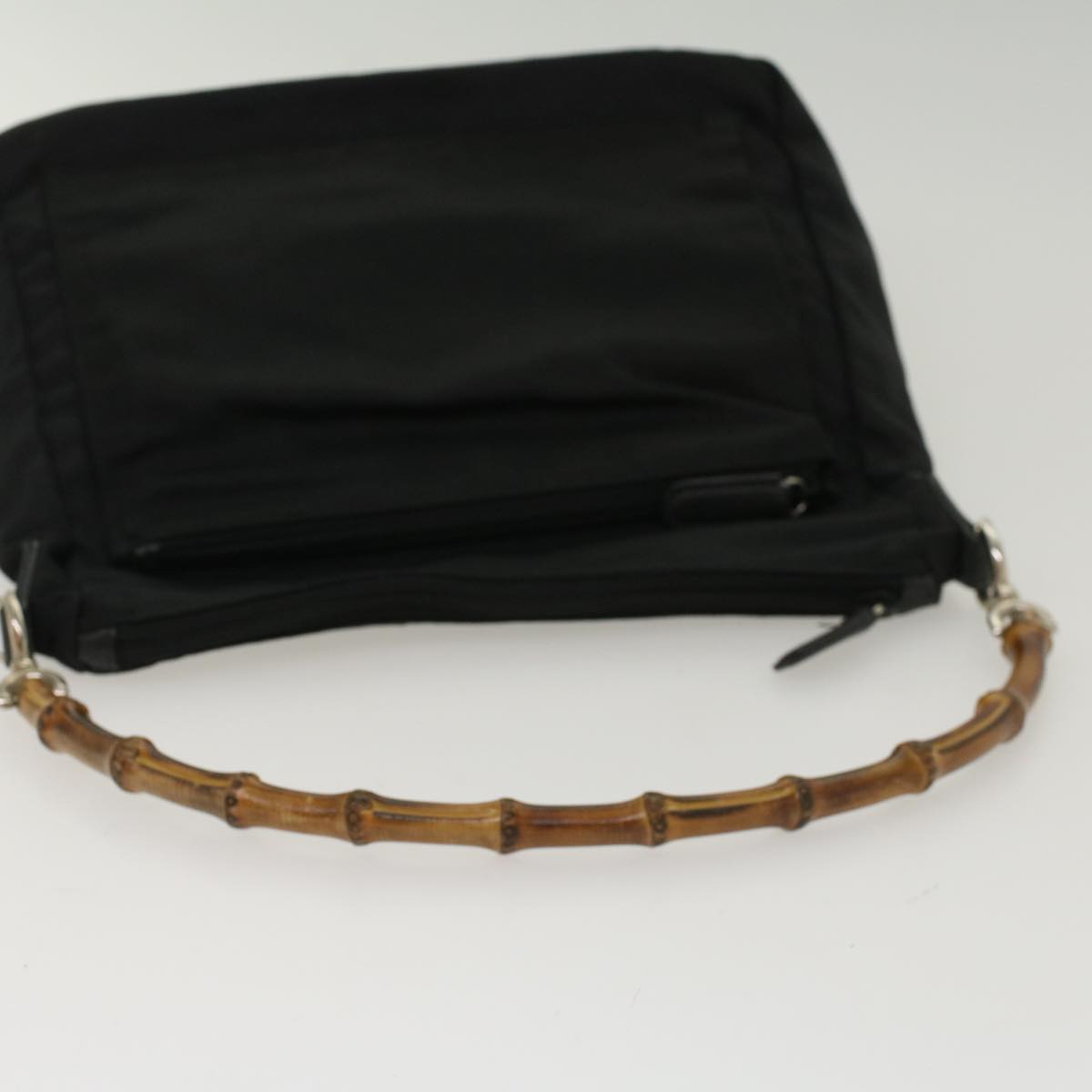 GUCCI Bamboo Shoulder Bag Nylon Black 000205805095  bs6818