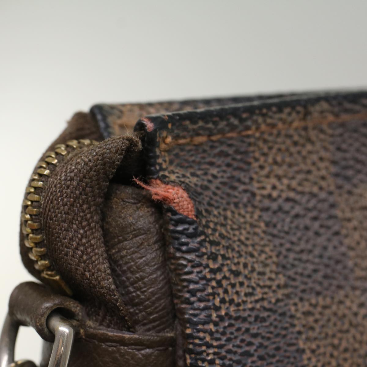 LOUIS VUITTON Damier Ebene Trousse makeup Pouch N51982 LV  bs6838