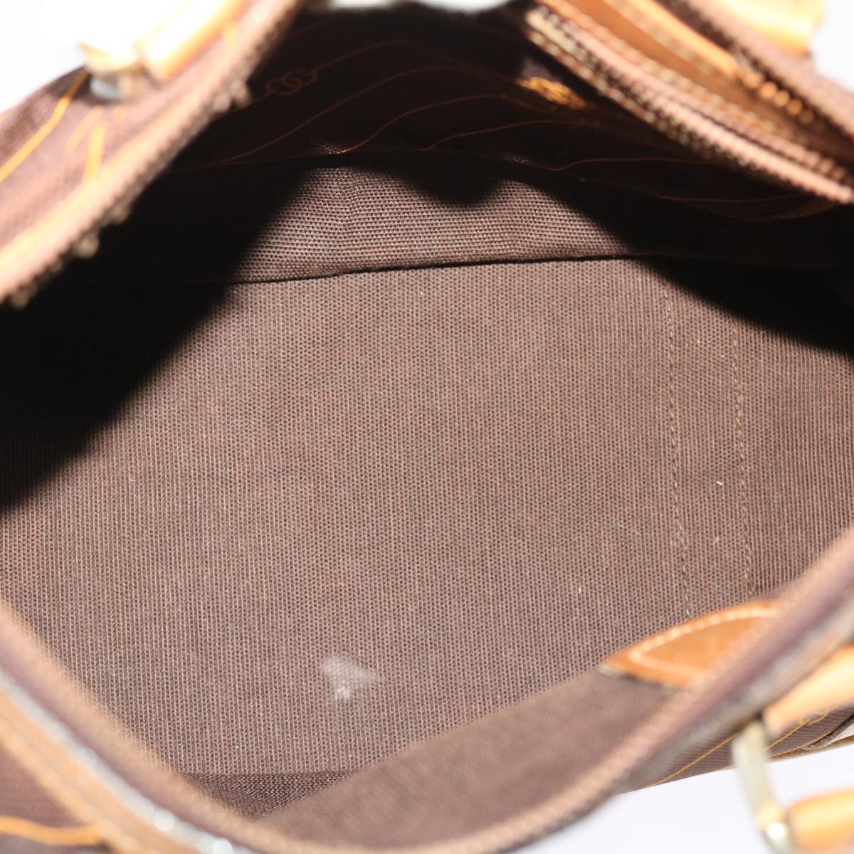 GUCCI Hand Bag Canvas Leather Brown  bs7158