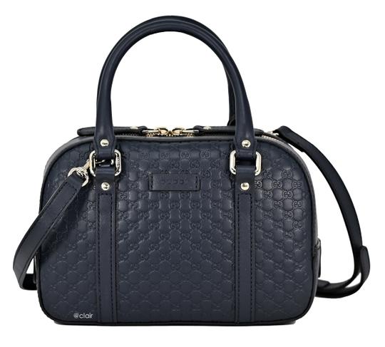 Gucci O Borsa Microguccissima Crossbody in Navy