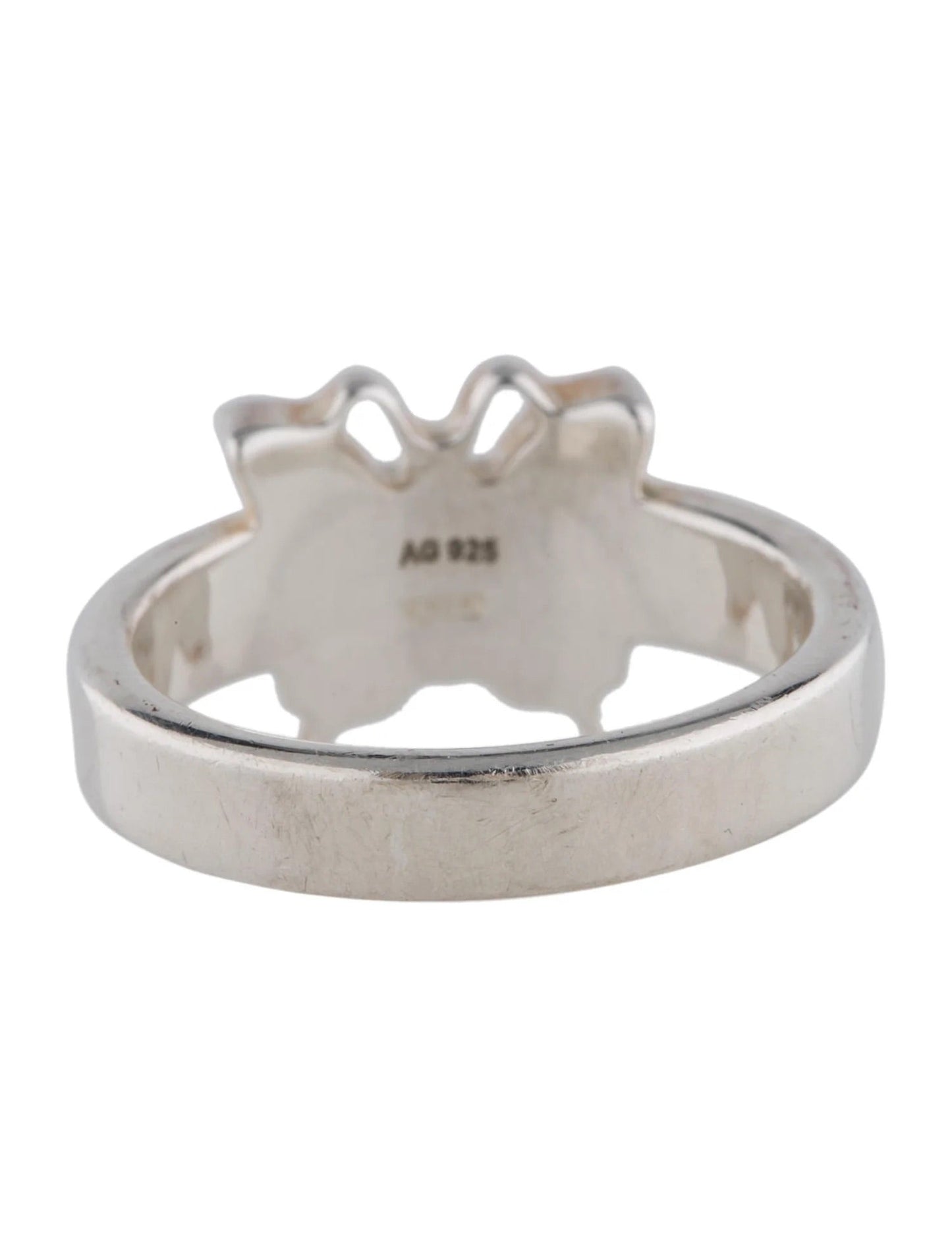 Gucci Logo Butterfly Ring in Sterling Silver