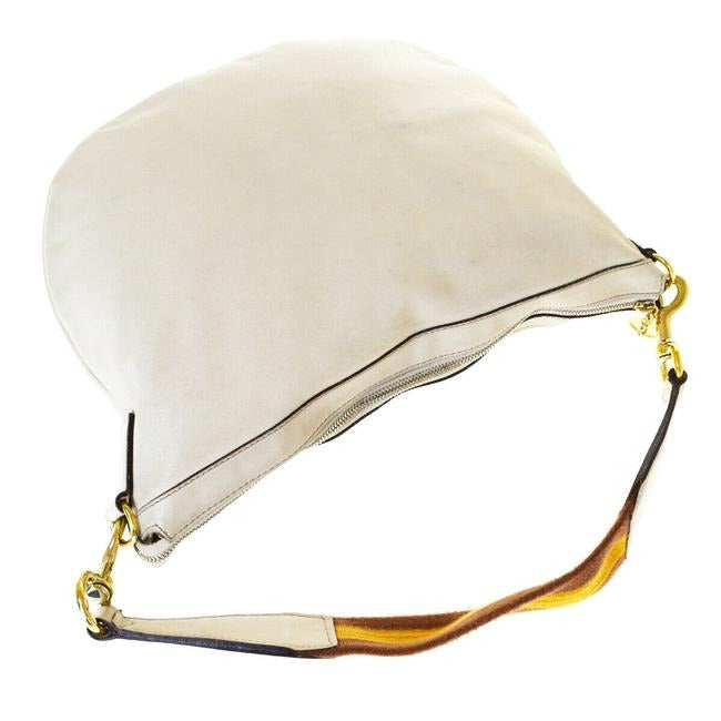 Gucci Shoulder Xl W Style Sherry Striped Strap White Leather Hobo Bag