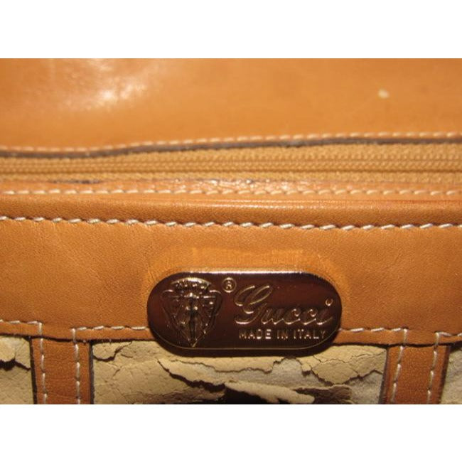 Gucci Brown Micro Guccissima Print Jackie satchel w a 'G' Twist Clasp