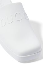Leather mules & clogs Gucci White