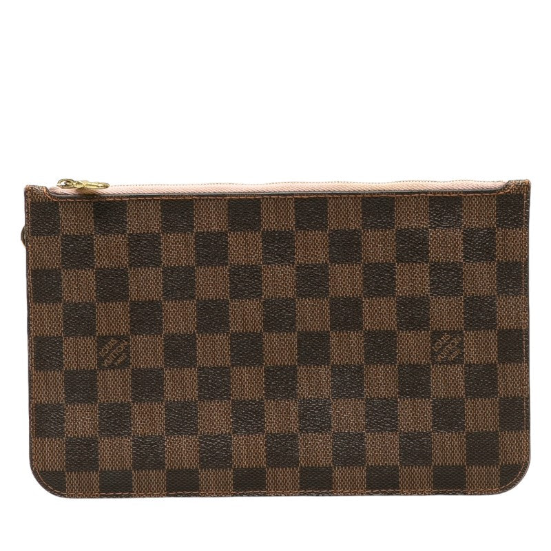 Louis Vuitton Damier Neverfull MM Pouch Rose Ballerine N41603