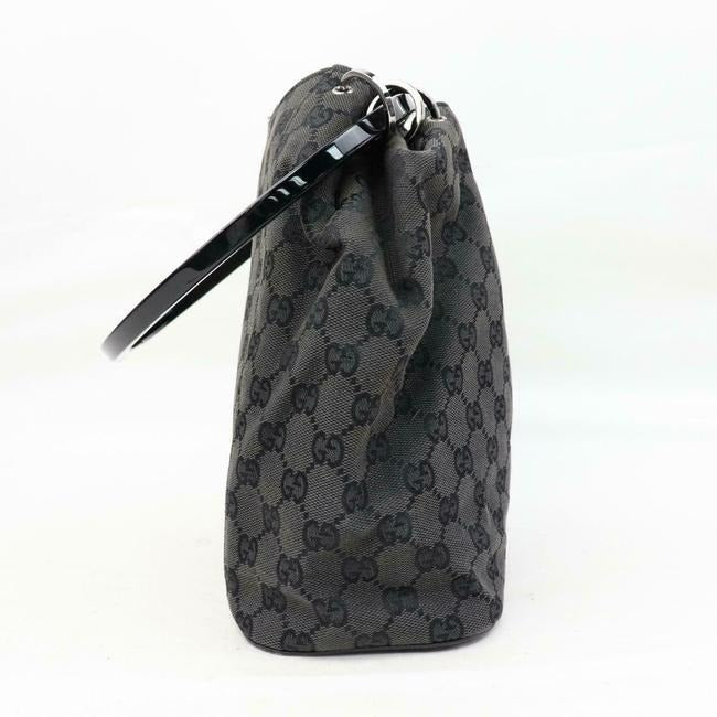 Gucci Vintage Pursesdesigner Purses Black Large G Logo Print Canvas And Black Leather Accents With A