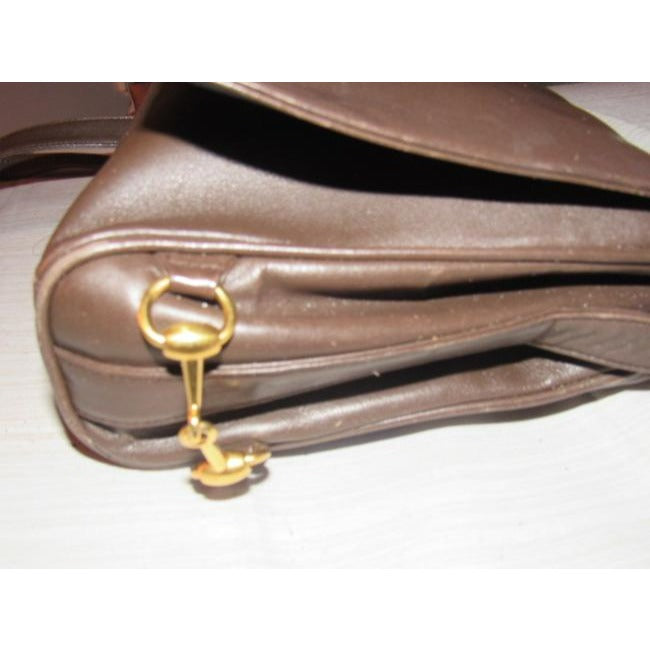 Gucci Vintage Purses Brown Leather Cross Body Bag