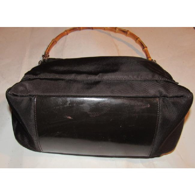 Gucci Vintage Pursesdesigner Purses Brown Canvas And Leather With A Bamboo Handle Accents Satchel