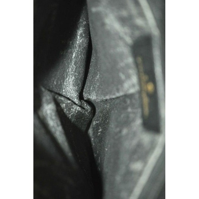 Gucci Clutch Two Way Grey On Black Guccissima Print Coated Canvas And Leather Shoulder Bag