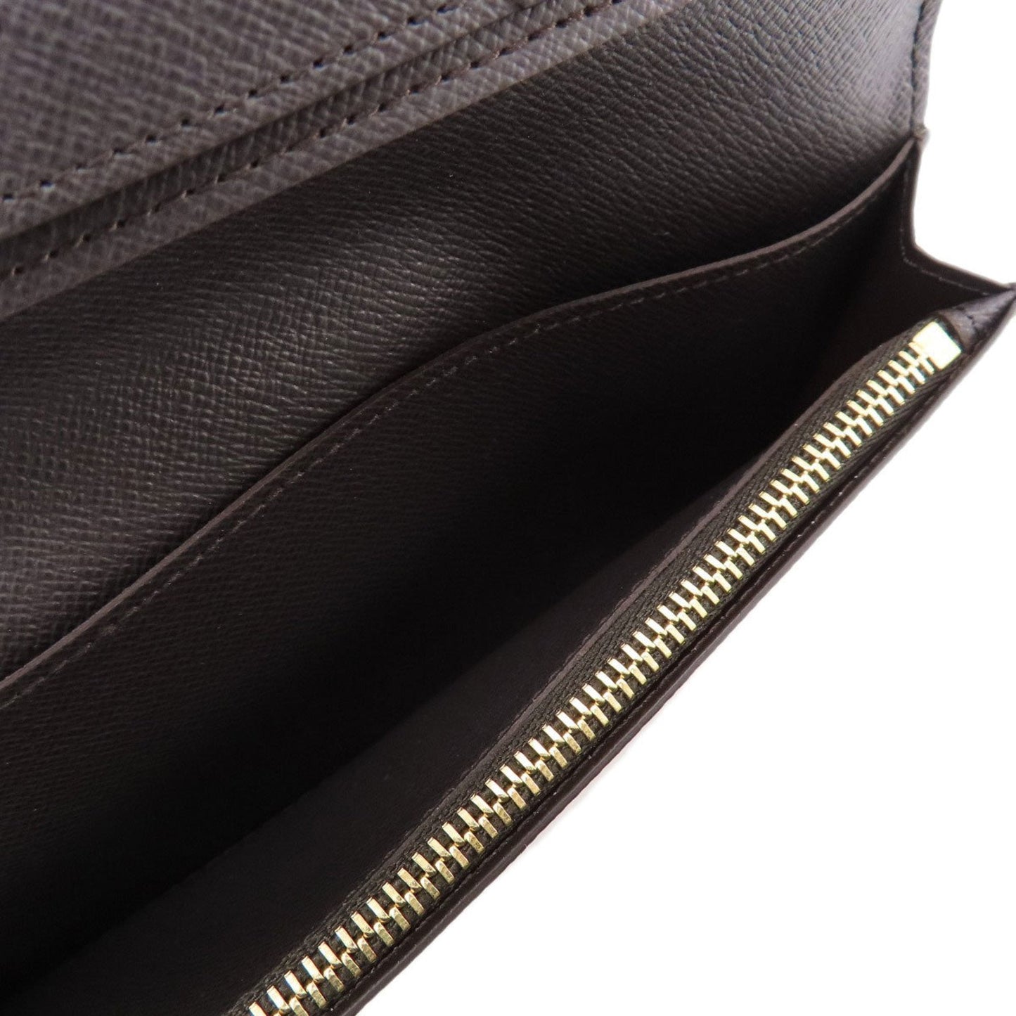 Louis Vuitton Damier Canvas Ebene Damier Canvas Long Wallet (Bi-Fold)