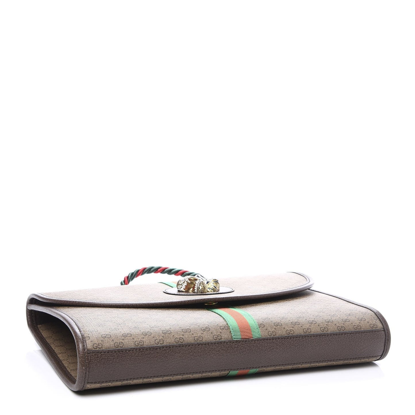 Gucci Rajah Monogram Web Shoulder Bag in Brown