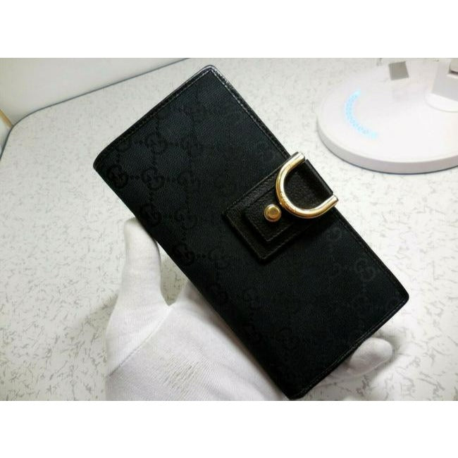 Gucci Black G Print Abbey Continental Wallet