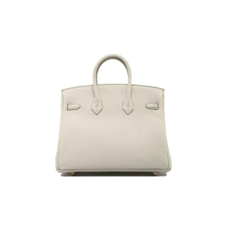 HERMES Birkin Bag Beton Glacier White togo Leather Handbag (25,28)  silver hardware