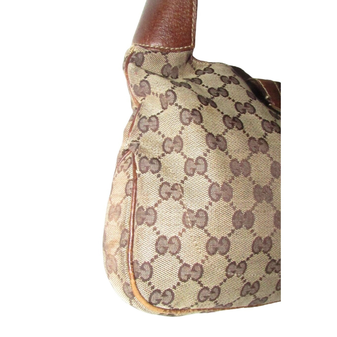 Gucci brown Guccissima print XL Jackie hobo with a gold piston clasp!