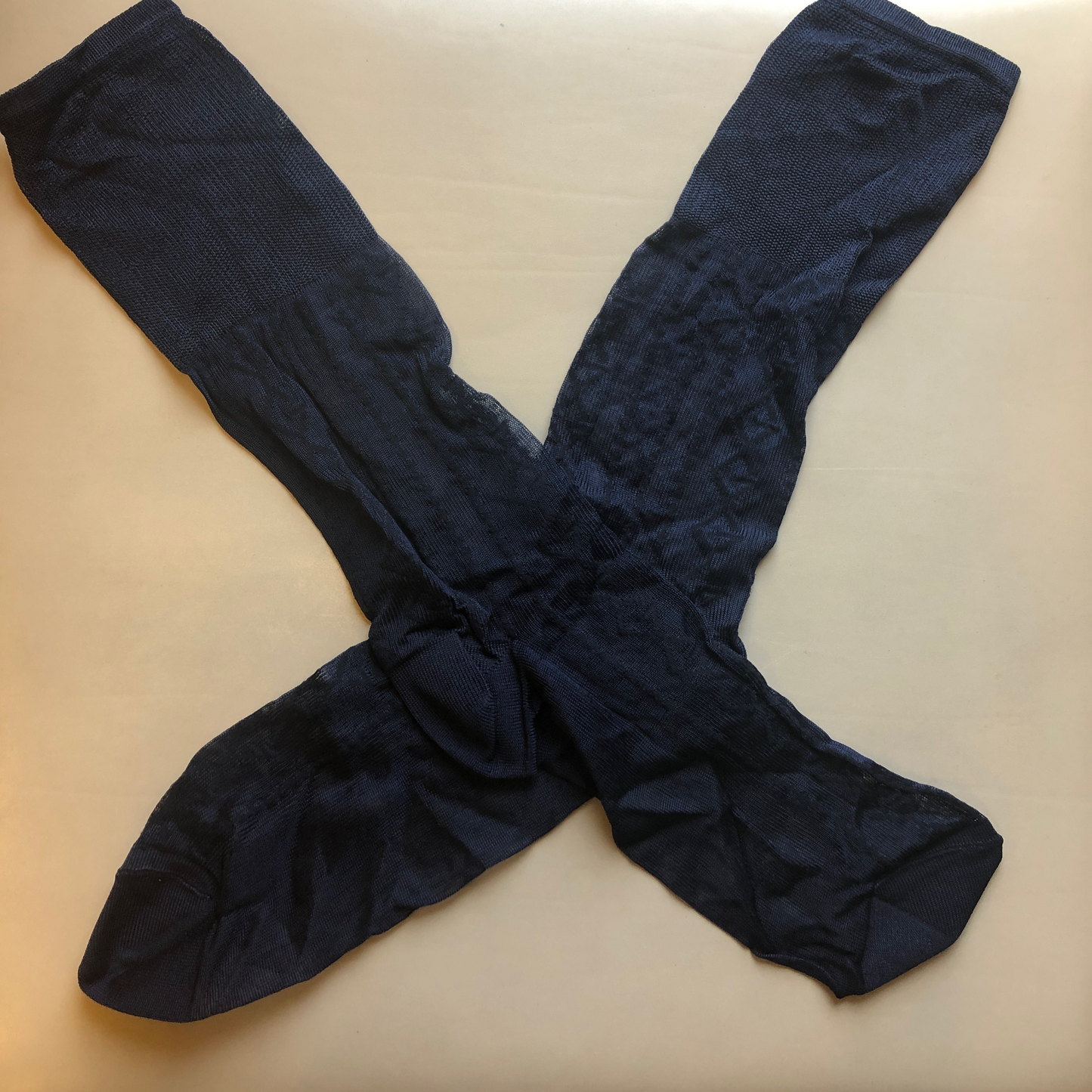 Gucci Diamond GG Mesh Socks in Midnight Blue