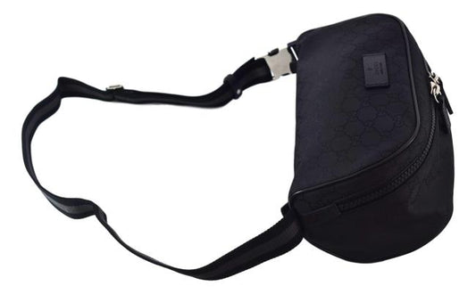 Gucci Interlocking GG Black Canvas Bum Bag