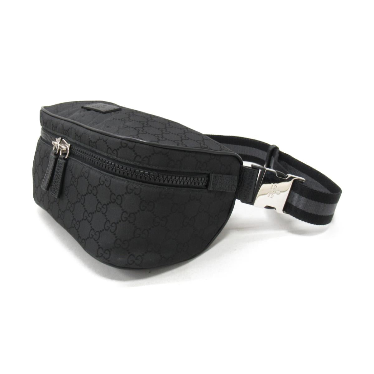 Gucci Interlocking GG Black Canvas Bum Bag