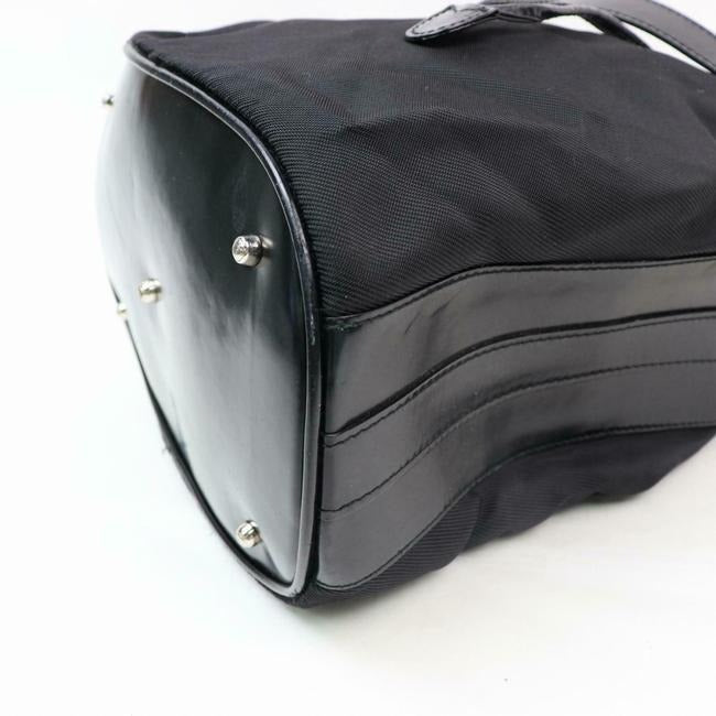 Gucci Early Purse Black Nylon And Leather With Bamboo Handle Satchel