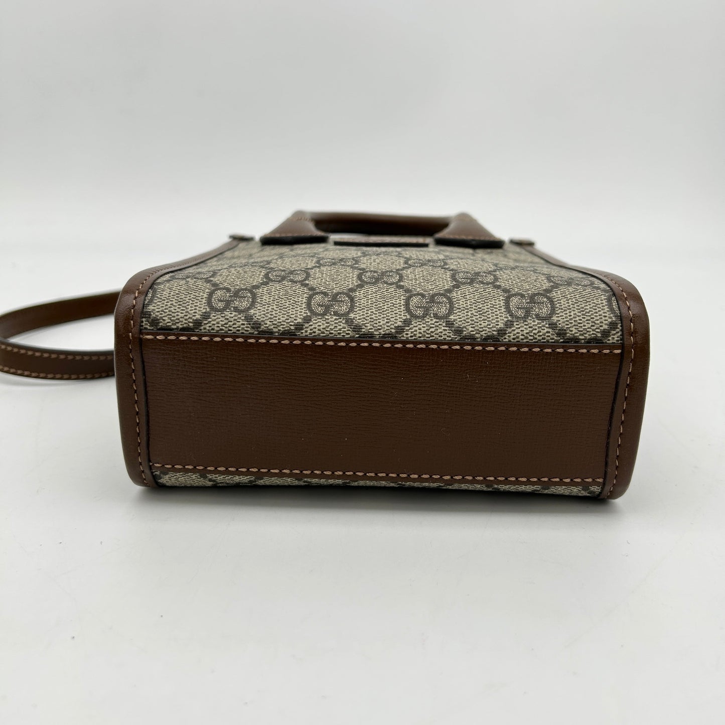 GUCCI Mini Bag With Interlocking G, Beige, GG Canvas 24120201