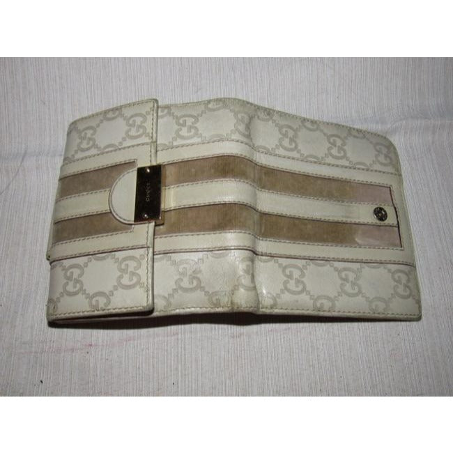Gucci Guccissma Print Taupe Brown Leather Wallet