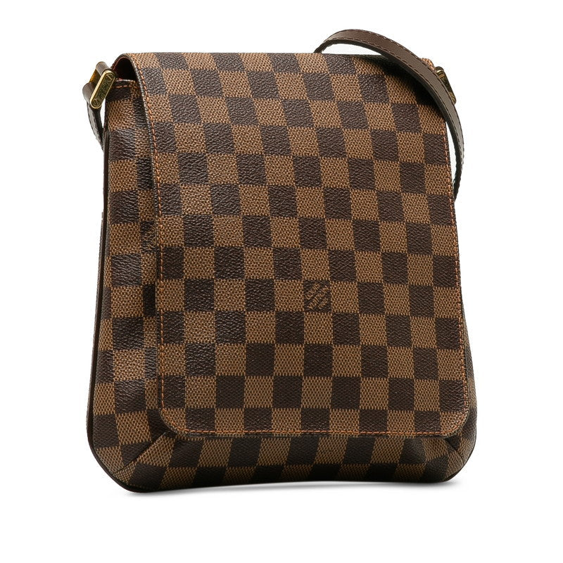 Louis Vuitton Damier Shoulder Bag Ebene Brown Women's N51300