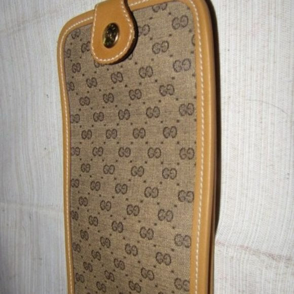 Gucci Brown Small G Logo Coated Canvas