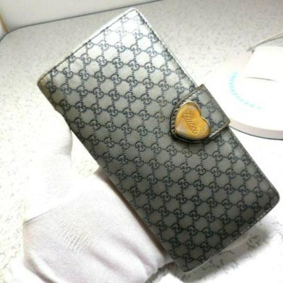 Gucci Microguccissima Silver Leather XL Continenta