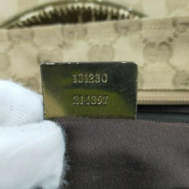 Gucci Gg Supreme Guccissima Canvas Leather With Sherry Stripe Straps Tan G Print Pink Bronze