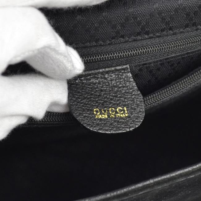 Gucci black suede and leather, two-way Diana XL tote or satchel with two bamboo handles
